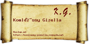 Komlóssy Gizella névjegykártya